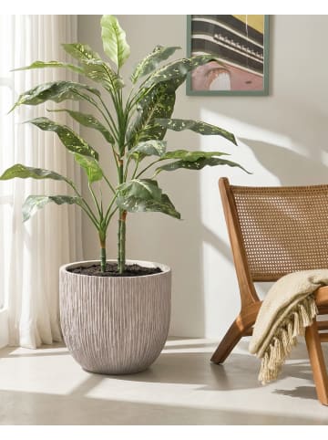 Beliani Outdoor Blumentopf HANYUE in Beige - (W) 42 x (H) 39 x (L) 42 cm