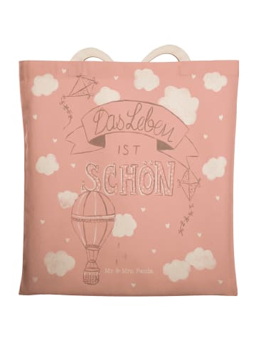 Mr. & Mrs. Panda Tote Bag Heißluftballon Leben mit Spruch in Bunt