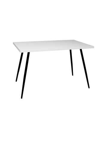 58 aufm Kessel BISTROTISCH Efrossina 120x70x75 schwarz matt/weiß matt lack