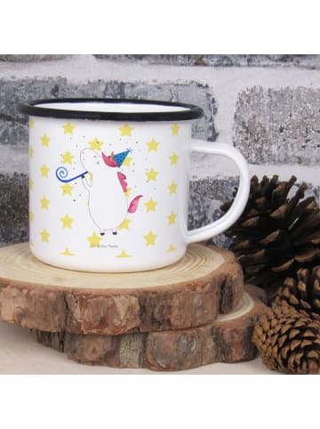 Mr. & Mrs. Panda Emaille Becher Einhorn Party ohne Spruch in Weiß