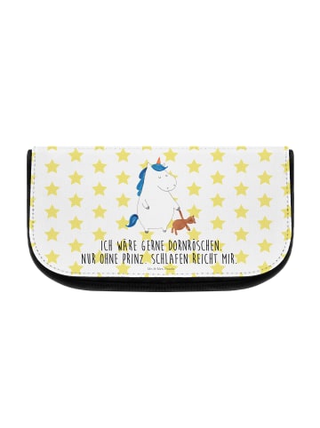 Mr. & Mrs. Panda Kosmetiktasche Einhorn Teddy mit Spruch in Weiß