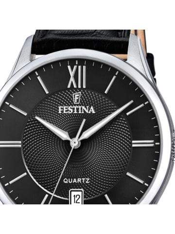 Festina Analog-Armbanduhr Festina Klassik schwarz groß (ca. 43mm)