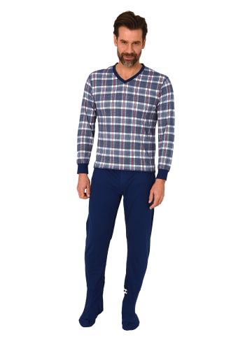 NORMANN Pflegeoverall langarm EteileSchlafanzug Reissverschluss - 83657 in blau