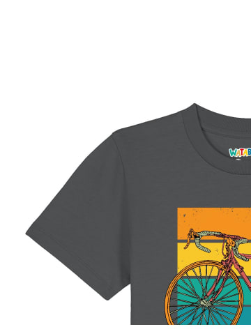 wat? Apparel T-Shirt Retro Bike in Grau