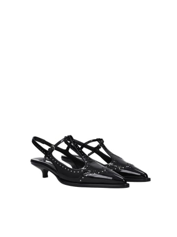 Miu Miu Schwarz Kalbsleder Mittel Absatz Pumps