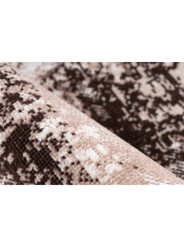 Kayoom Wohnzimmer Teppich – Kurzflorteppich Ariya 225 in taupe - braun - rechteckig
