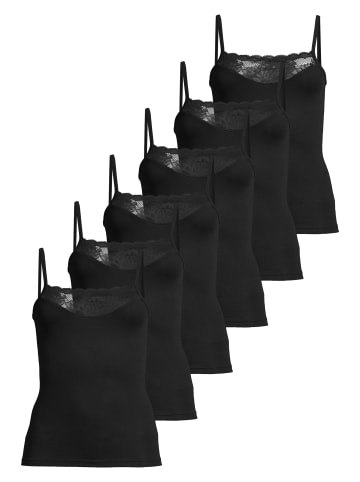 Conta Spaghetti Top Modal in Schwarz