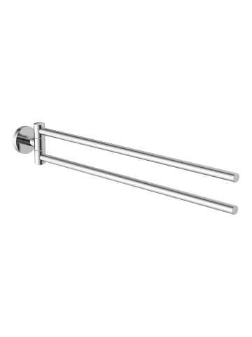 Franz Joseph Schütte LONDON Handtuchhalter, Chrom, schwenkbar, zweiarmig