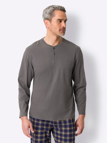 Sieh an! Schlafanzug-Shirt in anthrazit