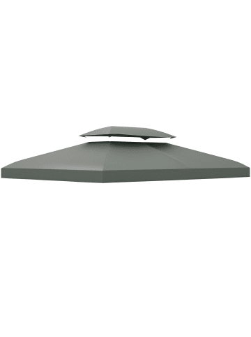 Outsunny Pavillon Ersatzdach 4 x 3 m Dunkelgrau