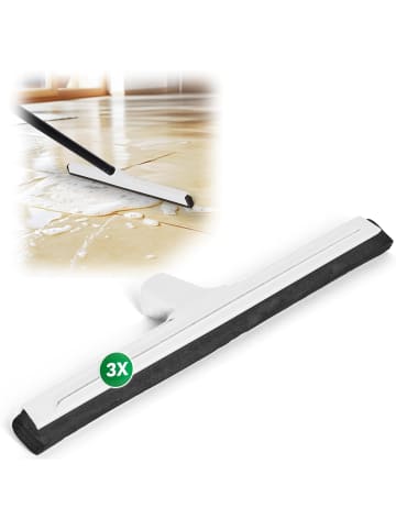 Novaliv Novaliv 3X Wasserschieber Bodenabzieher Kunststoff 43 cm Dusche Terass in Weiß