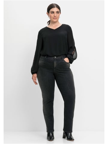 sheego Jeans in black Denim