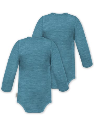 Normani Outdoor Sports 2er Pack Baby Merino Body Langarm Auckland in Blau