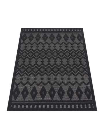 KADIMA DESIGN Teppich Kurzflor Struktur Wohnzimmer in Anthrazit