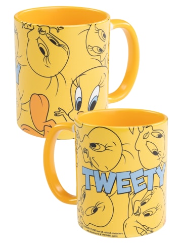 Looney Tunes Looney Tunes Tasse Tweety allover Kaffeetasse Becher 320 ml in gelb