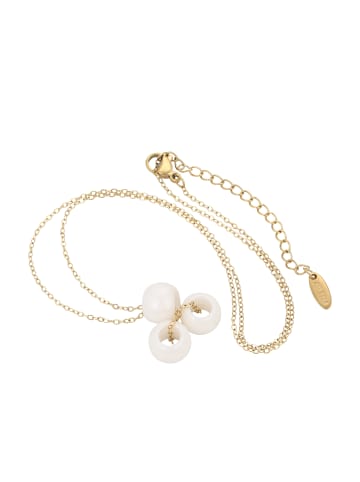 faina Women Necklace in Gold White