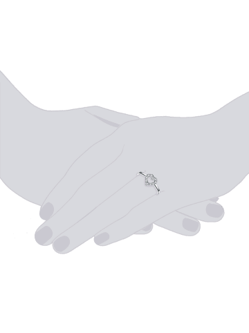 Trilani Ring aus Sterling Silber mit Zirkonia in silber