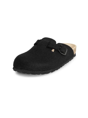 VITAFORM Wollfilz Clogs in schwarz