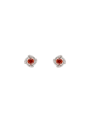 faina Women Stud Earrings in Silver Red