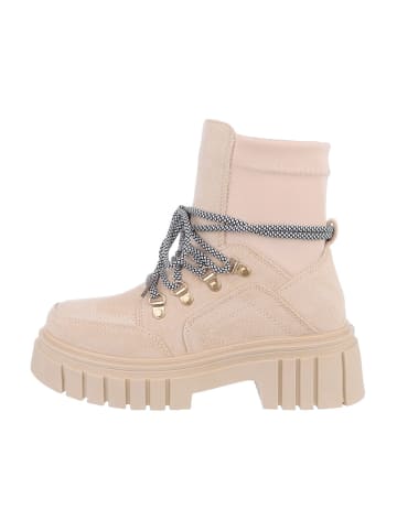 Ital-Design Stiefelette in Beige