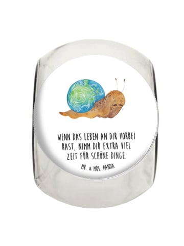 Mr. & Mrs. Panda Glasdose Schnecke Sir mit Spruch in Weiß