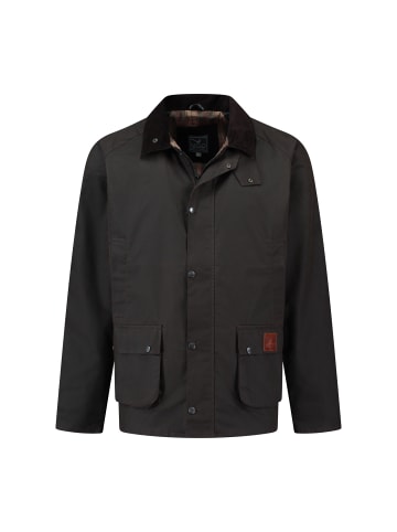 MGO leisure wear Boris Wax Jacket in Braun