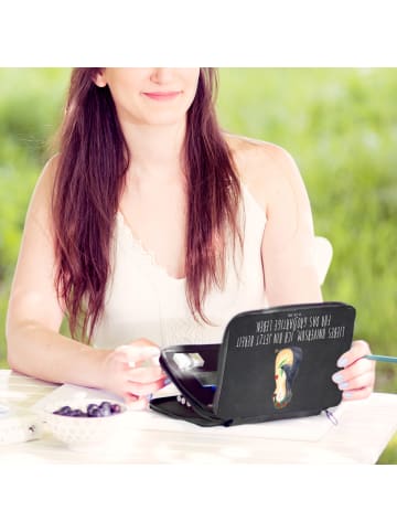 Mr. & Mrs. Panda Menschrmäppchen Pinguin Blumen mit Spruch in Kreidetafel