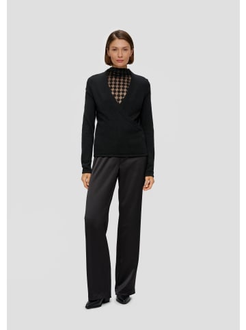 s.Oliver BLACK LABEL Strickpullover langarm in Schwarz