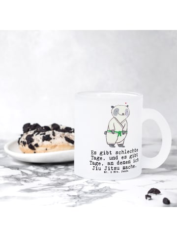 Mr. & Mrs. Panda Pott Panda Jiu Jitsu mit Spruch in Transparent