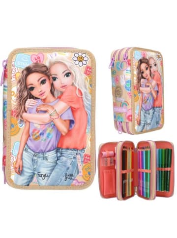 Depesche 3-Fach Federtasche GIRL POWER inkl. Stifte TOPModel 7,5 x 13 x 20 cm in bunt
