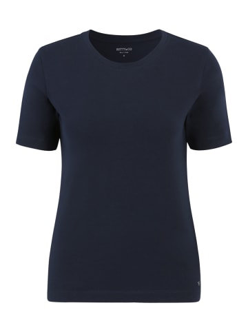 BETTY & CO Basic Shirt mit Rundhalsausschnitt in Navy Blue