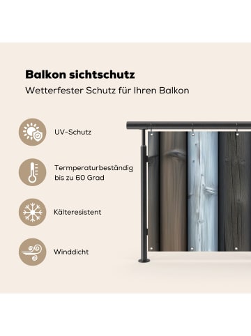 OnlyWow Balkonsichtschutz Teakfarben