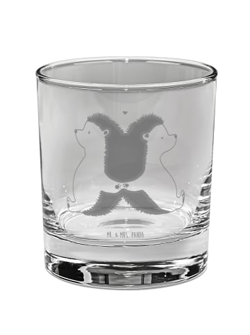 Mr. & Mrs. Panda Glas Igel händchenhaltend ohne Spruch in Transparent