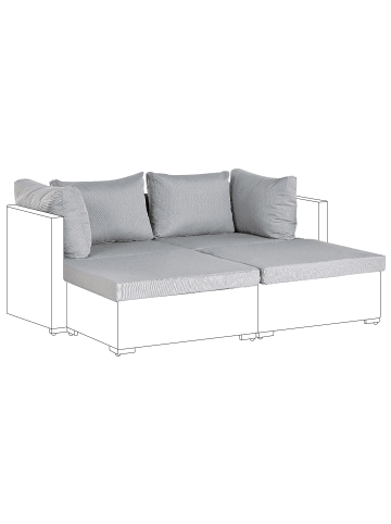 Beliani Kissenbezug NOTO in Grau - (W) 61 x (H) 9 x (L) 44 cm