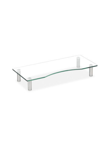 relaxdays Bildschirmständer Glas in Transparent - (B)56 x (T)24 cm