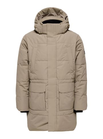 ONLY & SONS Langer Parka in Desert Taupe