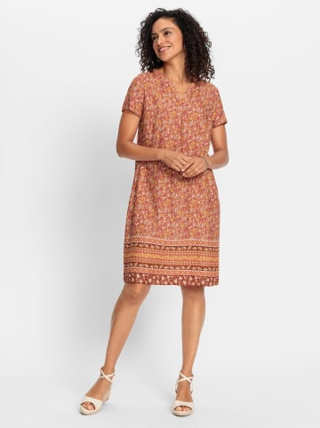 WITT WEIDEN Druckkleid in papaya-rotbraun-bedruckt