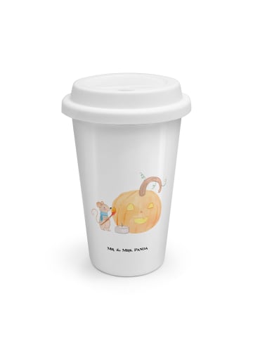 Mr. & Mrs. Panda becher kaffee Kürbis Maus ohne Spruch in Weiß