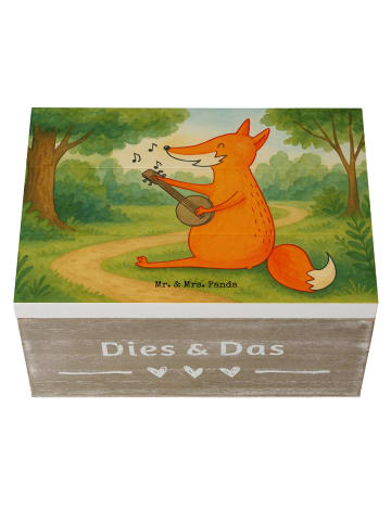 Mr. & Mrs. Panda Geschenkdose Fuchs Gitarre Design ohne Spruch in Weiß