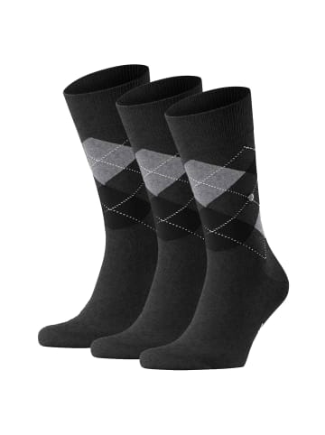 Burlington Socken 3er Pack in Anthrazit/Grau