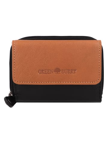 Greenburry Nappa Geldbörse RFID Schutz Leder 11 cm black-tan