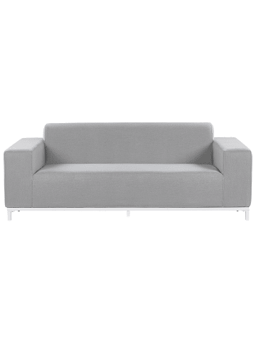 Beliani Gartensofa ROVIGO in Grau/Weiß - (W) 185 x (H) 67 x (L) 84 cm