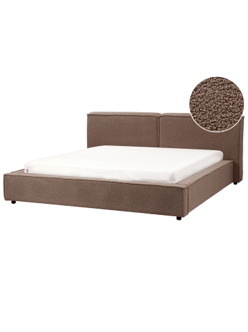 Beliani 2-tlg Doppelbett LINARDS in Braun