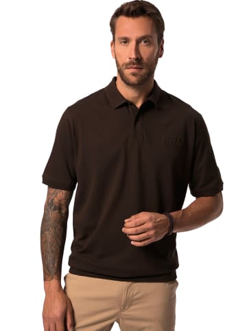 JP1880 Poloshirt in dunkelbraun