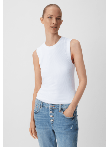 comma CI T-Shirt keine Ärmellänge in Weiß