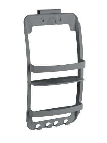 Wenko Duschablage ohne Bohren, 2 Etagen in Grau, (B) 26 x (H) 54,5 x (L) 11,5 cm