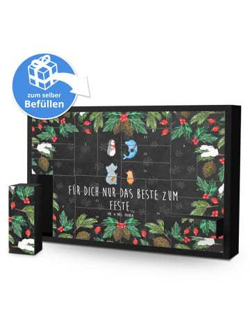 Mr. & Mrs. Panda Befüllbarer Adventskalender Big Einheit mit Spruch in Kreidetafel