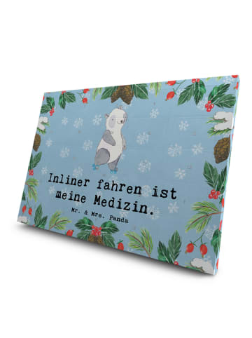 Mr. & Mrs. Panda Tee Adventskalender Panda Inliner fahren mit Sp... in Eisblau