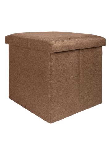 Intirilife Faltbarer Sitzhocker 38x38x38 cm in BERNSTEBRAUN