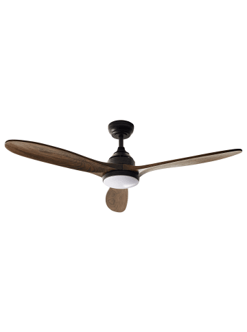 Beliani Deckenventilator mit Licht MOYAR  in Braun/Schwarz